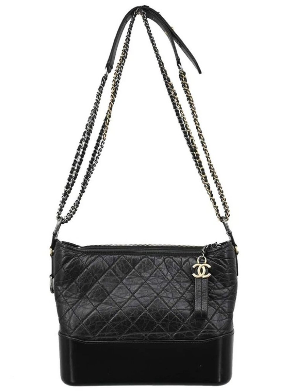 Chanel Black Calfskin Medium Gabrielle Shoulder Bag